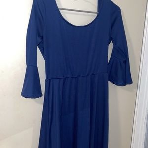 Blue bow back dress